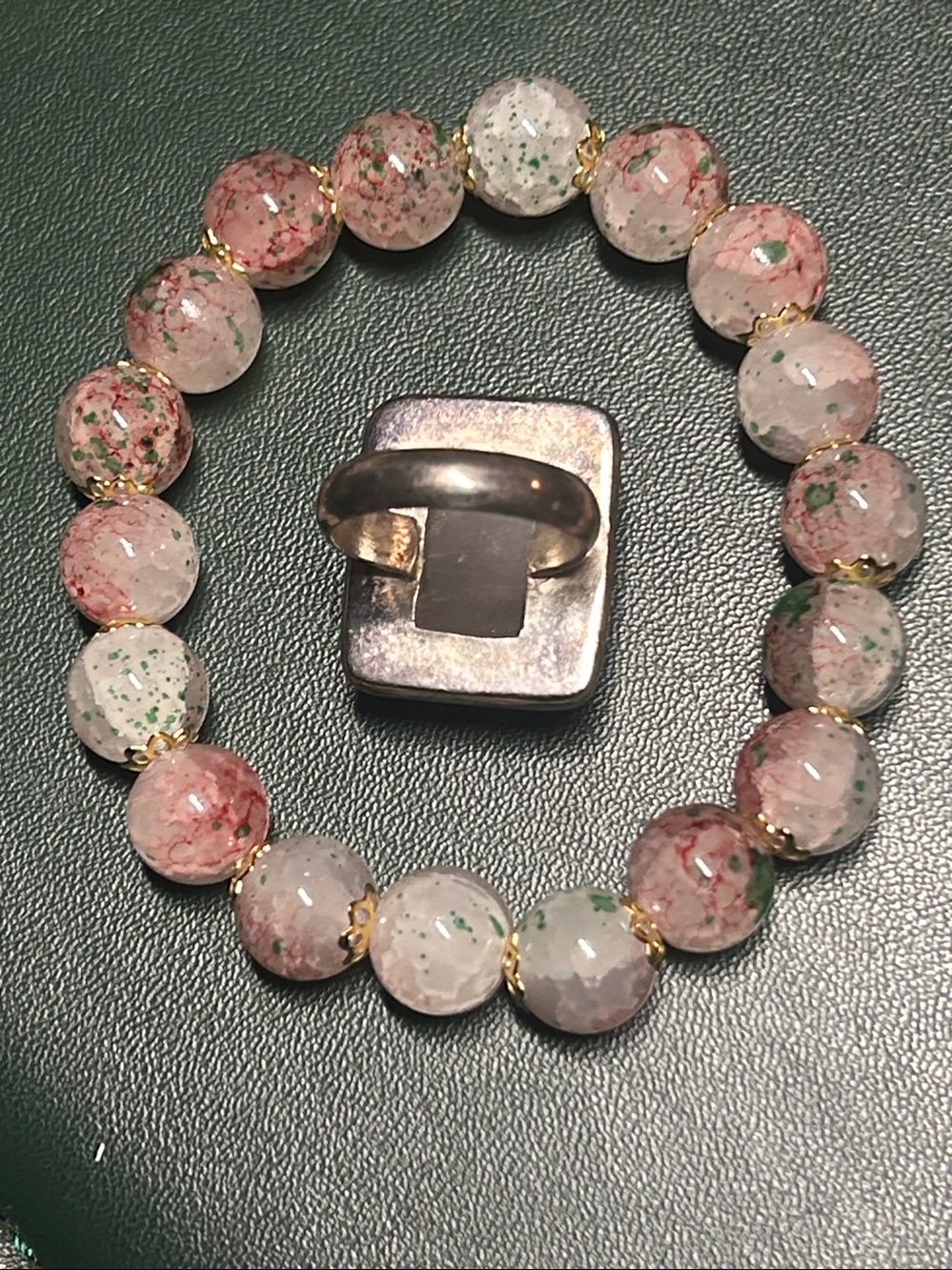Rectangular Rose Quartz Statement Ring - Picture 3 of 4